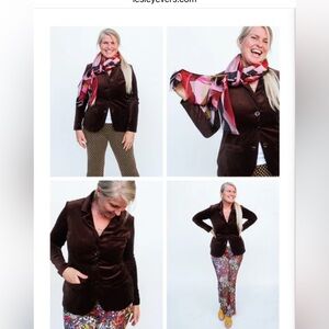 Lesley Evers Britt Blazer stretch velvet M